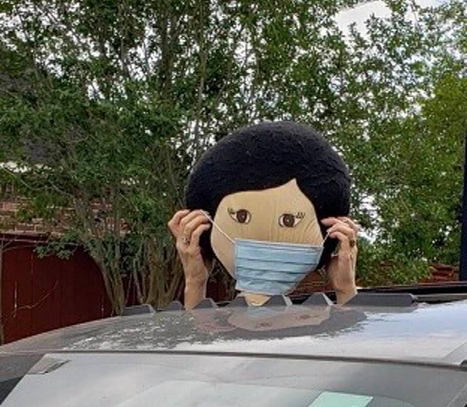 Ms. Cookie Doll masks up