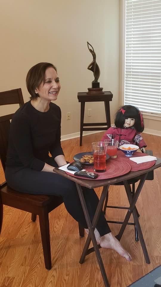 Cookie snacks and chats with students